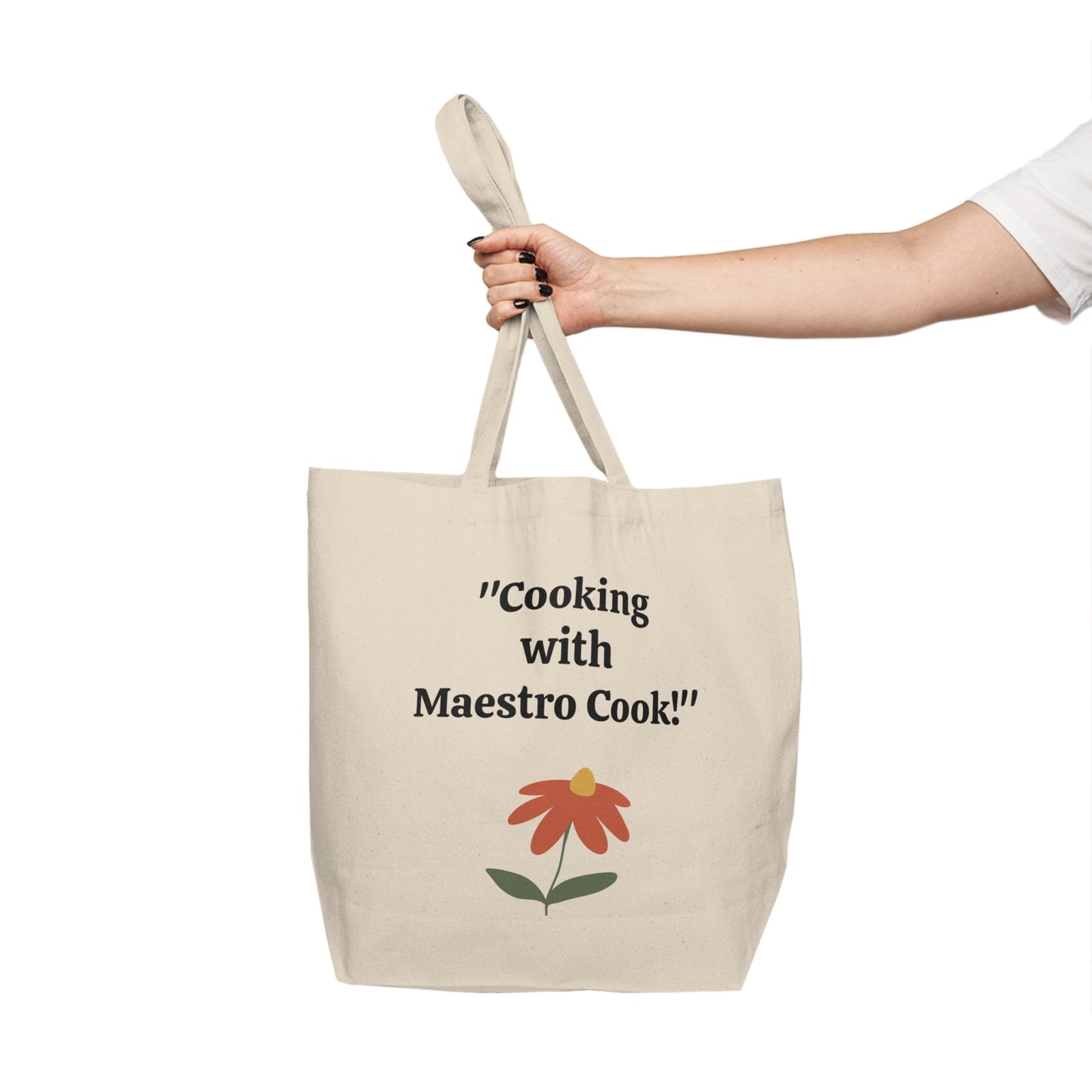 "Cooking with Maestro Cook"! - Canvas Shopping Tote